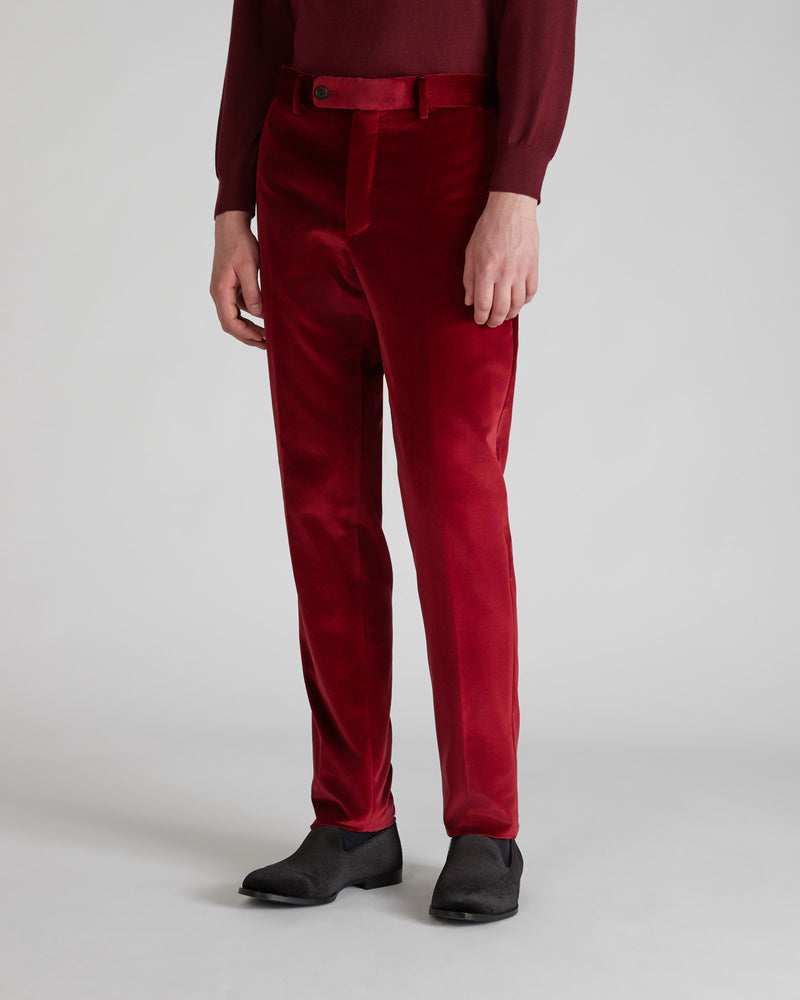 Slowear Pantalone tapered fit in velluto Saldi