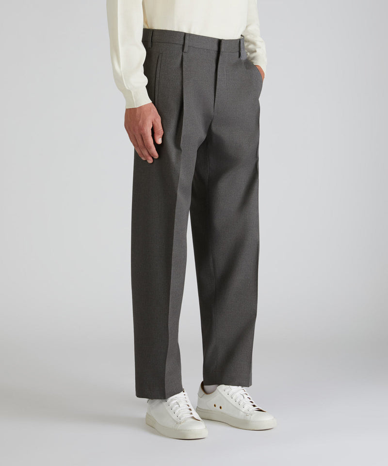 Slowear Pantalone seamless fit in twill di cotone e lana Vendita Calda