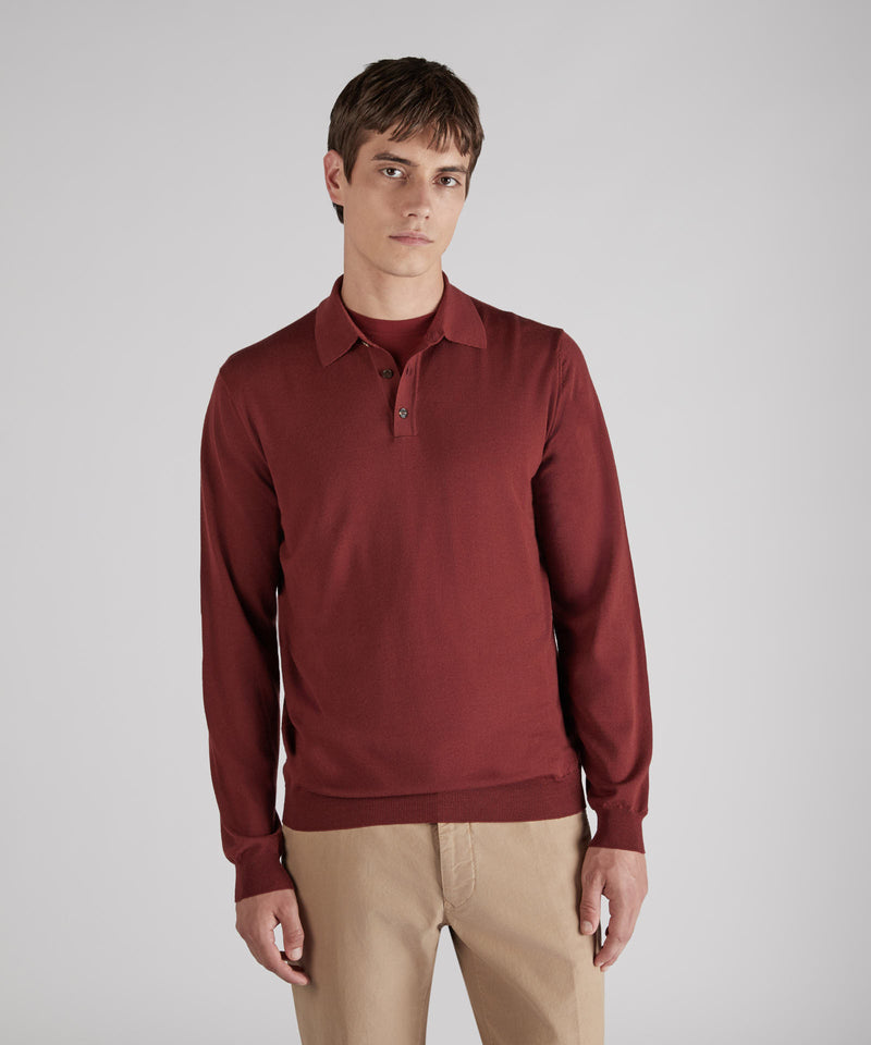 Slowear Polo slim fit in Flexwool Negozio