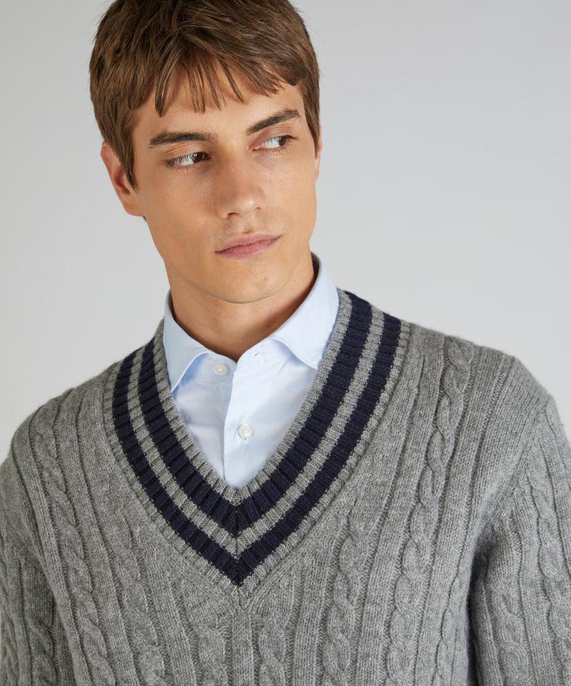 Slowear Maglia con scollo a V in lana Geelong Italia