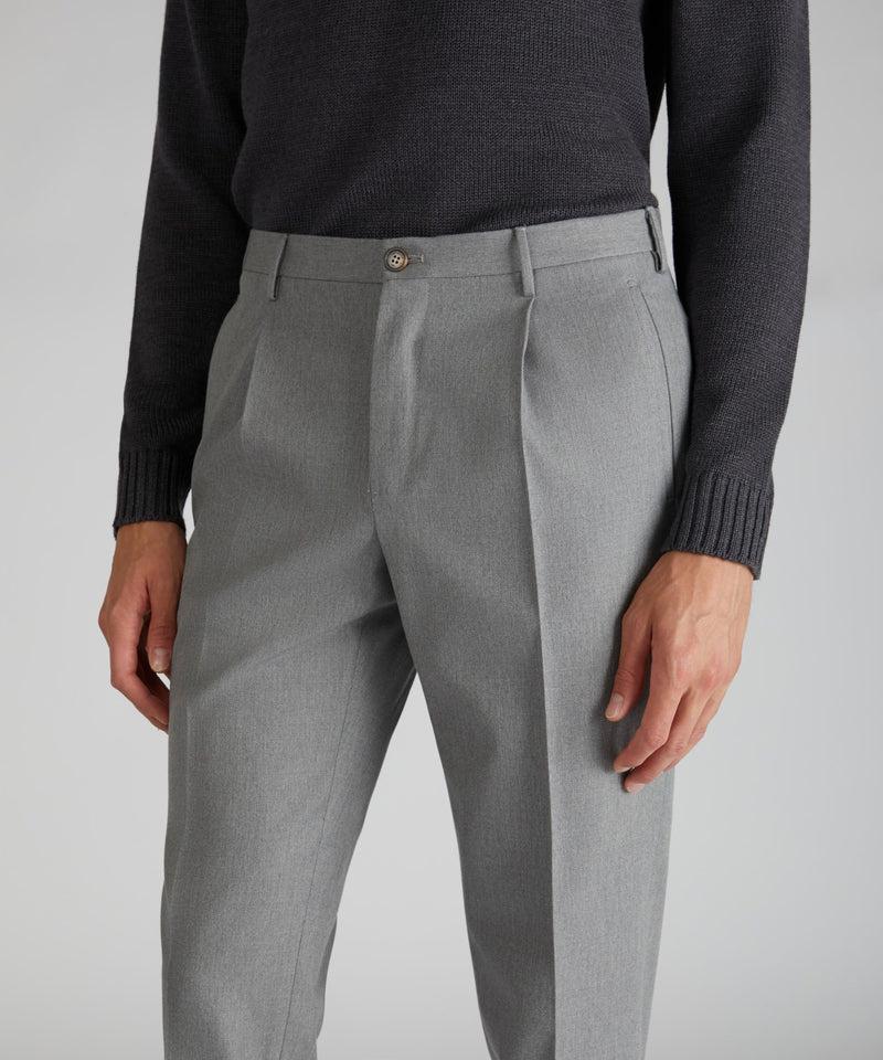 Slowear Pantalone tapered fit in twill di cotone e lana Vendita