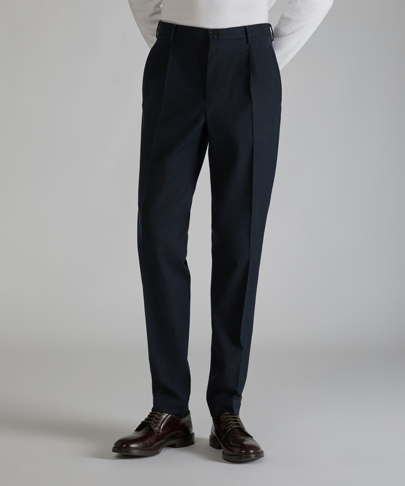 Slowear Pantalone tapered fit in twill di cotone e lana Promozione