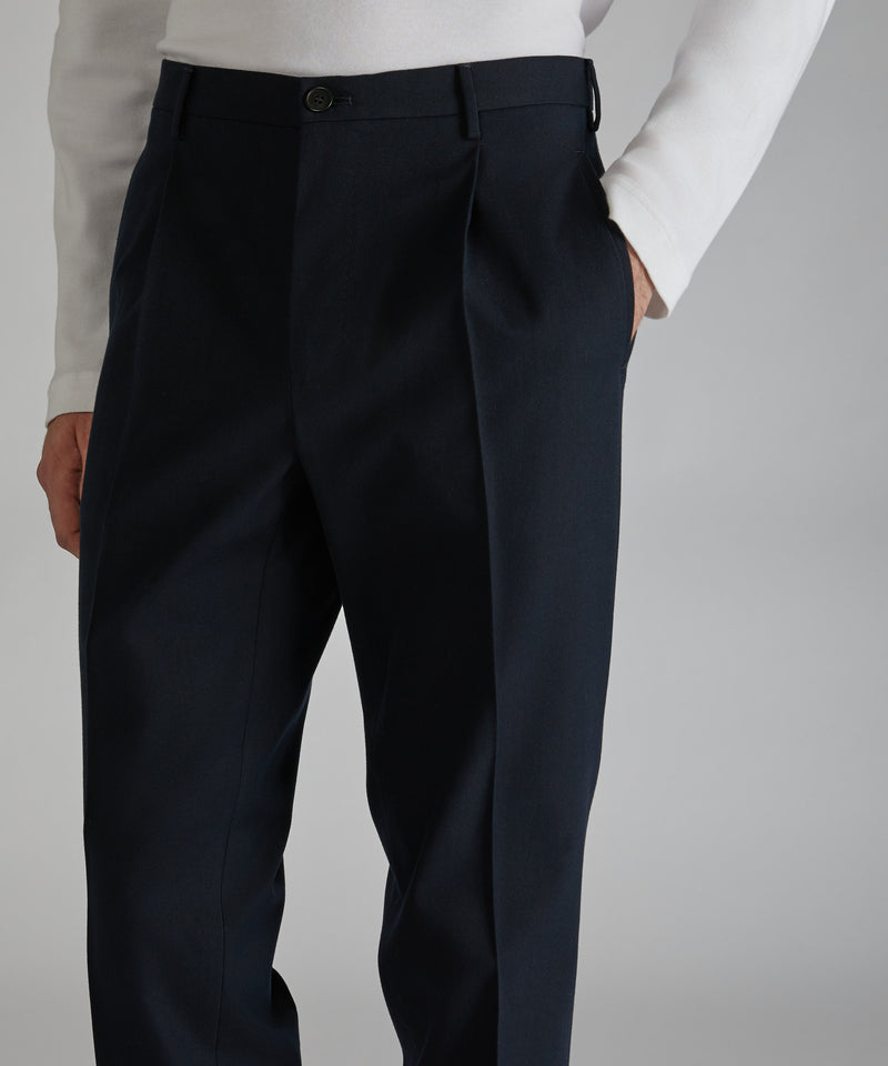 Slowear Pantalone tapered fit in twill di cotone e lana Promozione