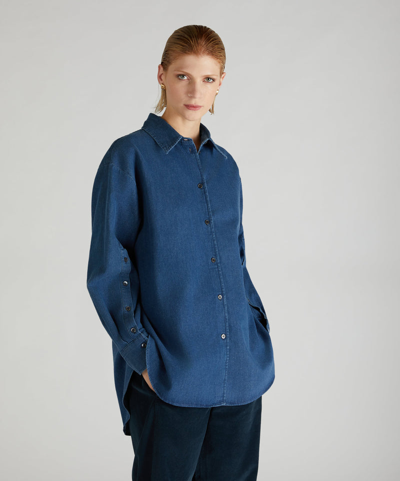 Slowear Camicia regular fit in denim di cotone Offerte