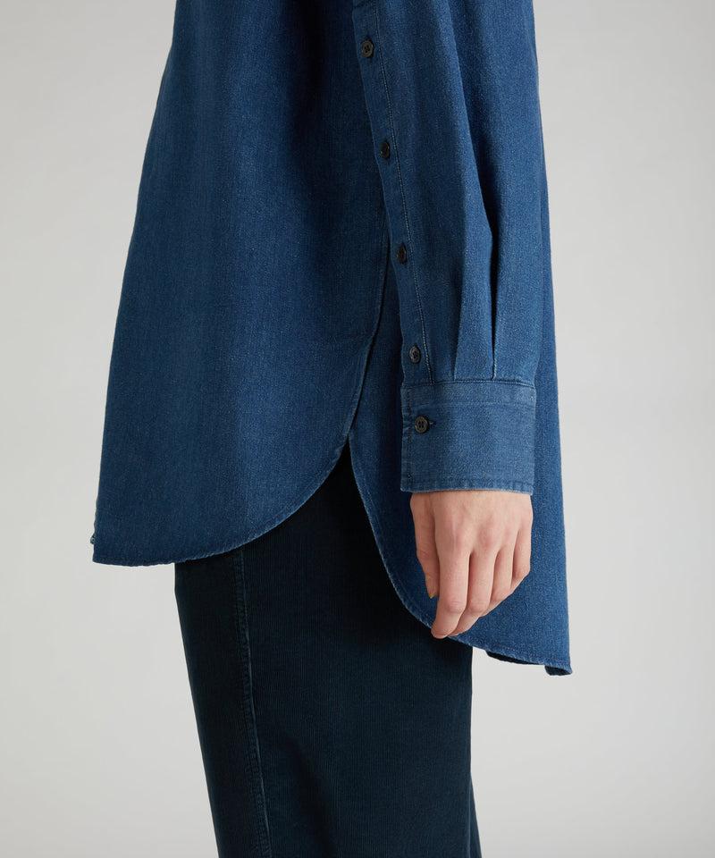 Slowear Camicia regular fit in denim di cotone Offerte