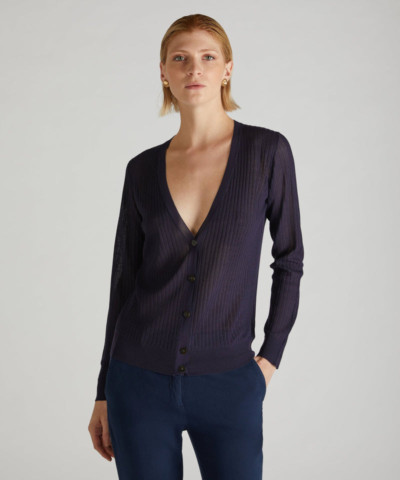 Slowear Cardigan regular fit in viscosa Vendita Economica