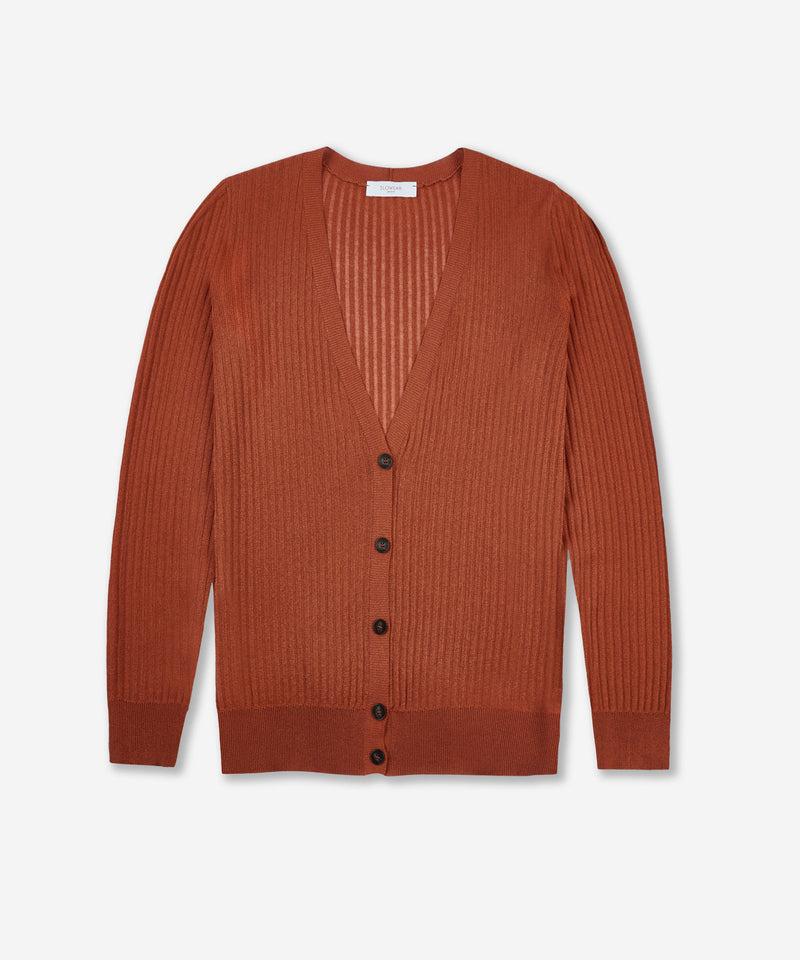 Slowear Cardigan regular fit in viscosa Saldi Di Fabbrica