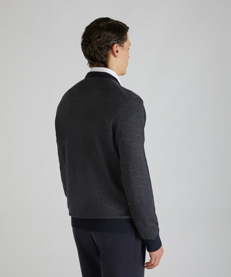 Slowear Girocollo slim fit in lana merinos In Linea