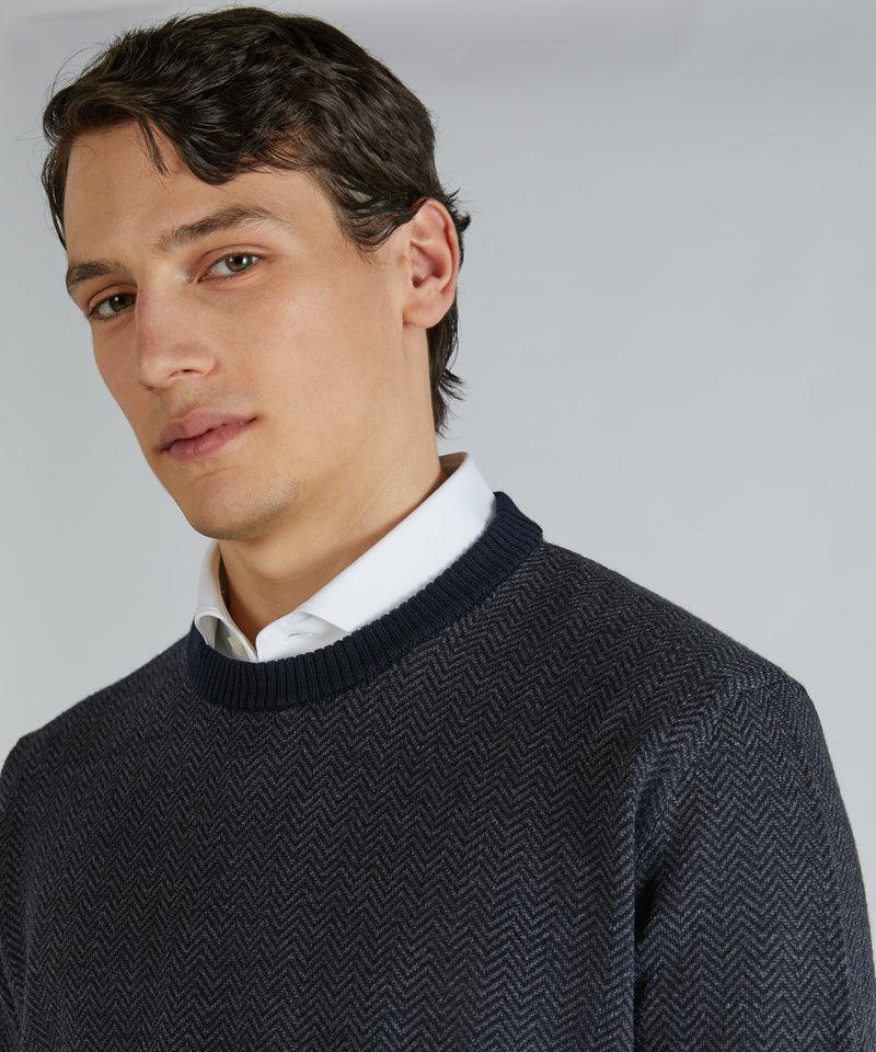 Slowear Girocollo slim fit in lana merinos In Linea