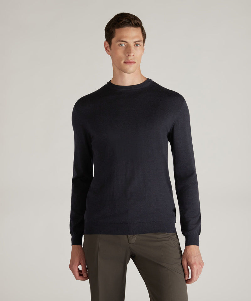 Slowear Girocollo slim fit in Flexwool certificato Acquista Ora