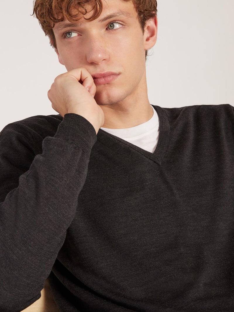 Slowear Maglia scollo a V slim fit in Flexwool certificato Shopping Online