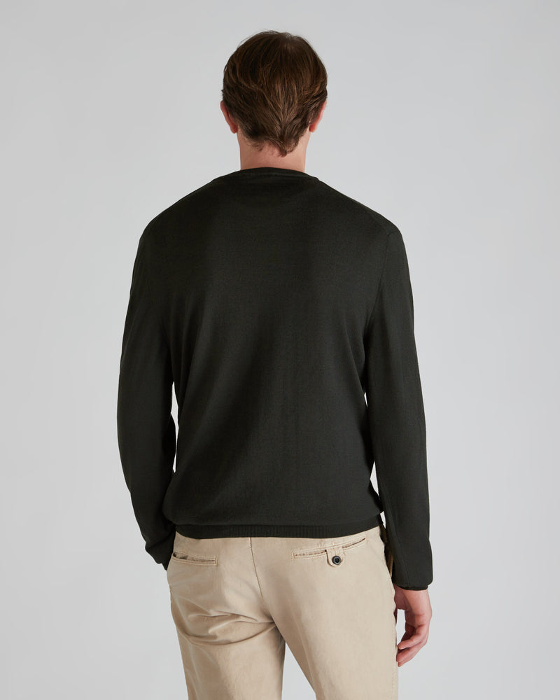 Slowear Girocollo slim fit in Flexwool certificato Sottocosto