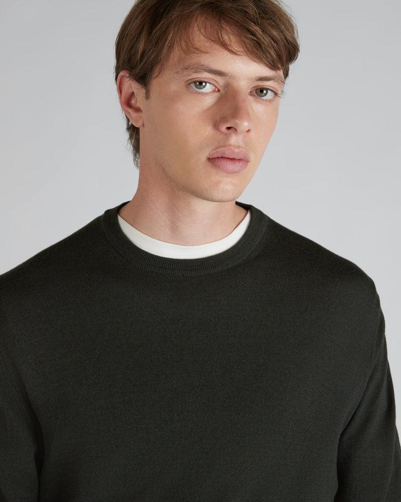 Slowear Girocollo slim fit in Flexwool certificato Sottocosto