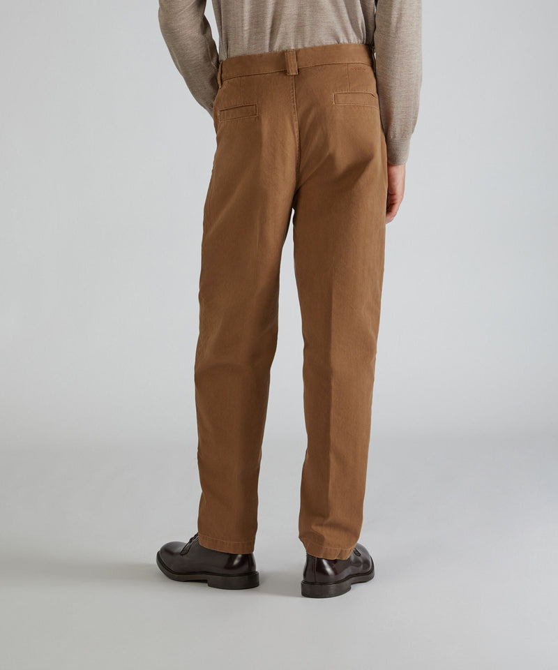 Slowear Pantalone carrot fit in chevron di cotone Offerta