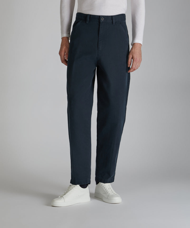 Slowear Pantalone carrot fit in chevron di cotone Economico