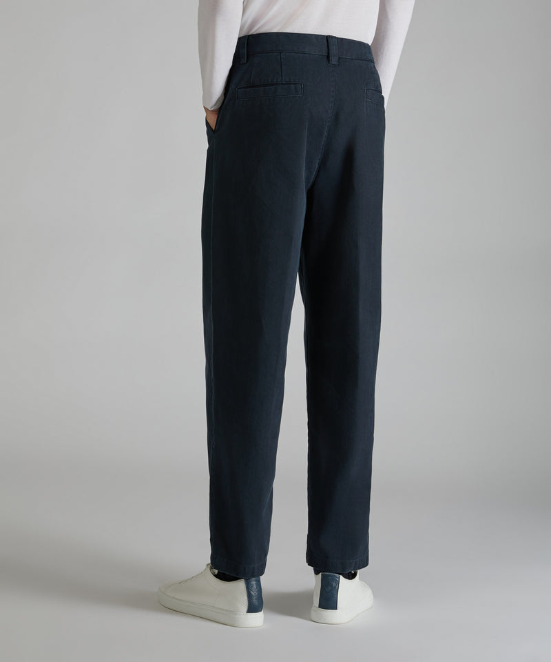 Slowear Pantalone carrot fit in chevron di cotone Economico