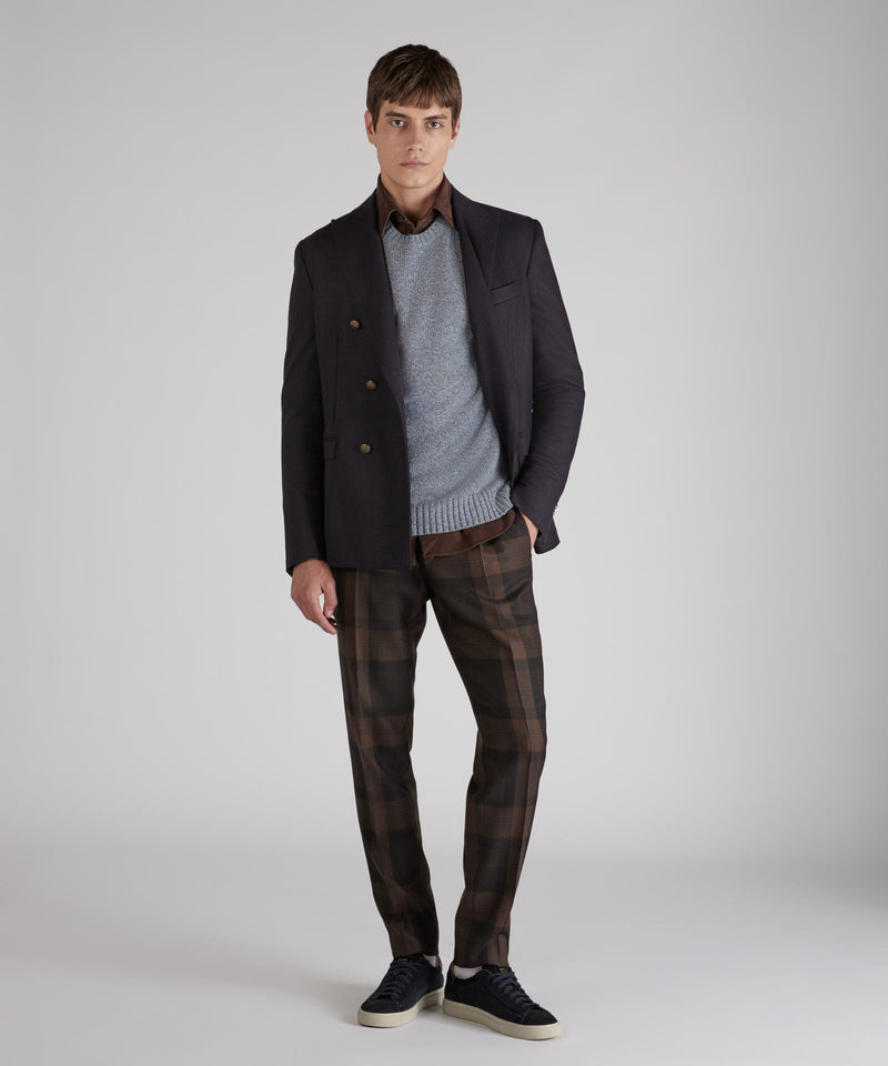Slowear Girocollo slim fit in lana Geelong Saldi