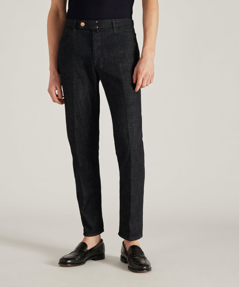 Slowear Pantalone sartoriale slim fit in denim stretch Vendita Calda