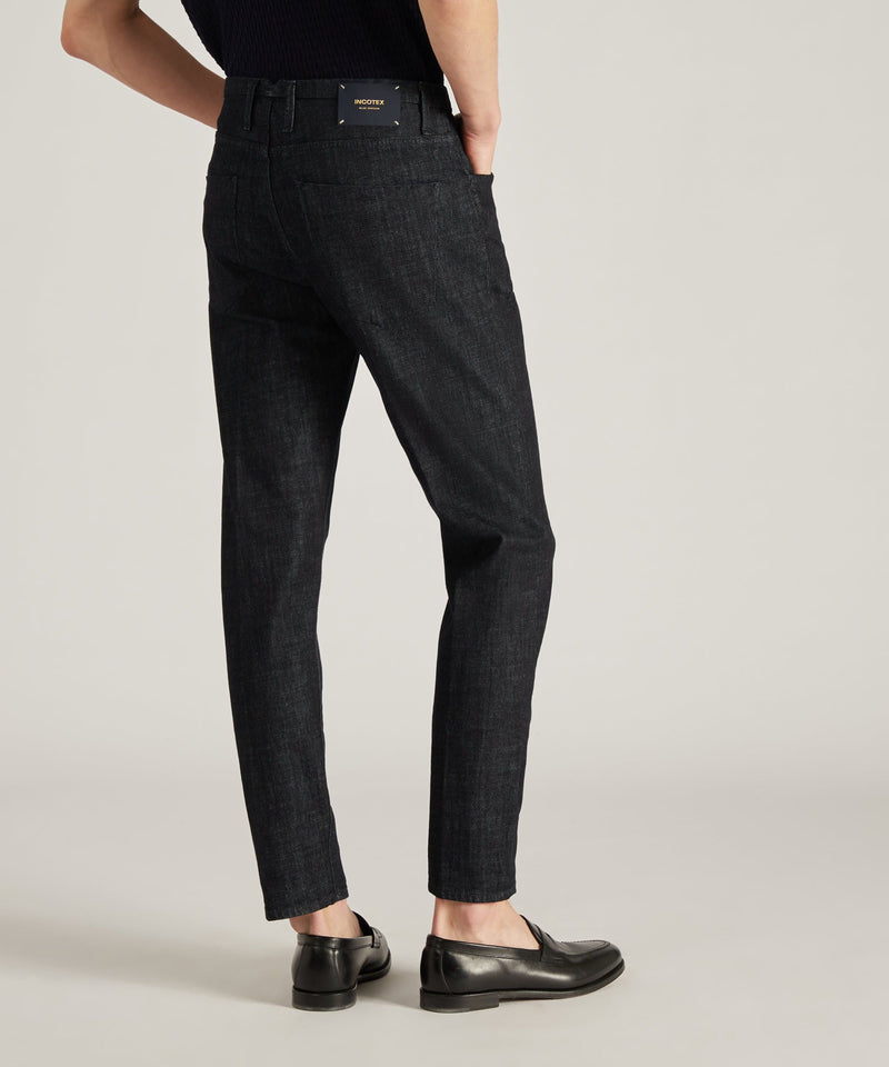 Slowear Pantalone sartoriale slim fit in denim stretch Vendita Calda