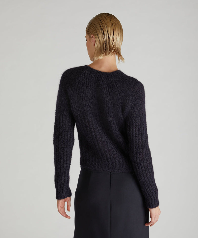 Slowear Cardigan slim fit in Mohair e Alpaca Vendite Flash