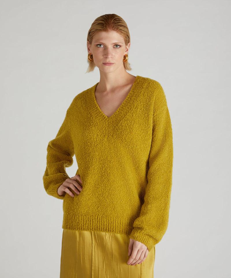 Slowear Maglia over in bouclé di lana e Alpaca Qualità
