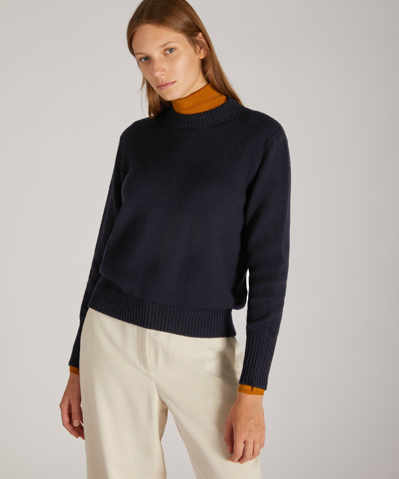 Slowear Girocollo regular fit in lana merinos certificata Negozi Online
