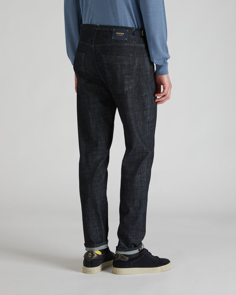 Slowear Pantalone sartoriale in denim stretch In Vendita