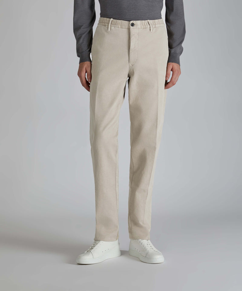 Slowear Pantalone slim fit in satin di cotone Italia