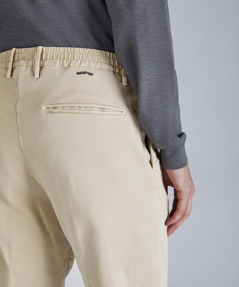 Slowear Pantalone slim fit in satin di cotone Italia