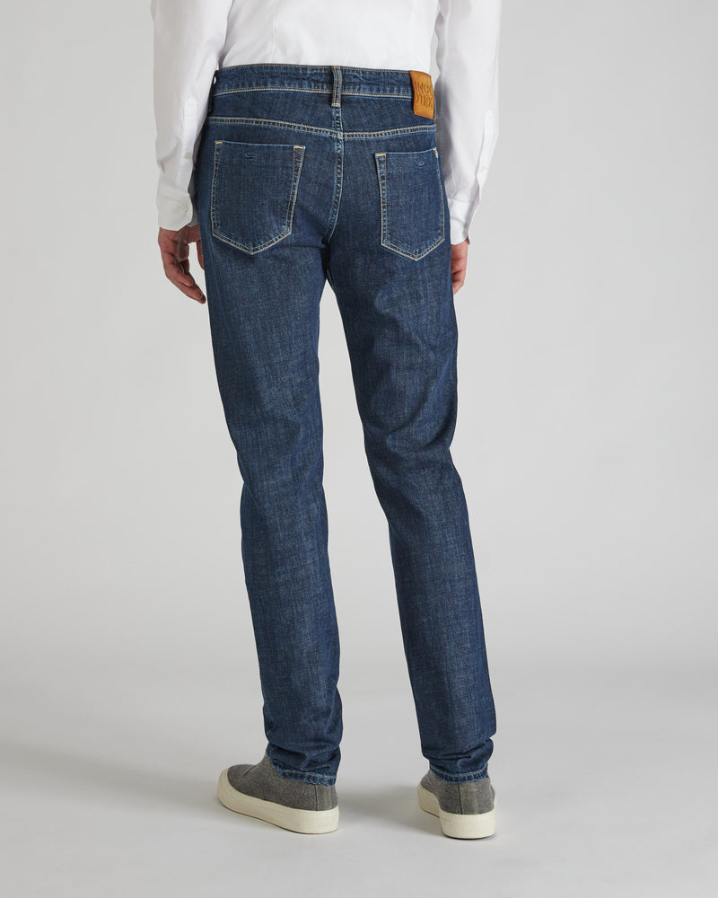Slowear Pantalone cinque tasche slim fit in denim stretch In Linea