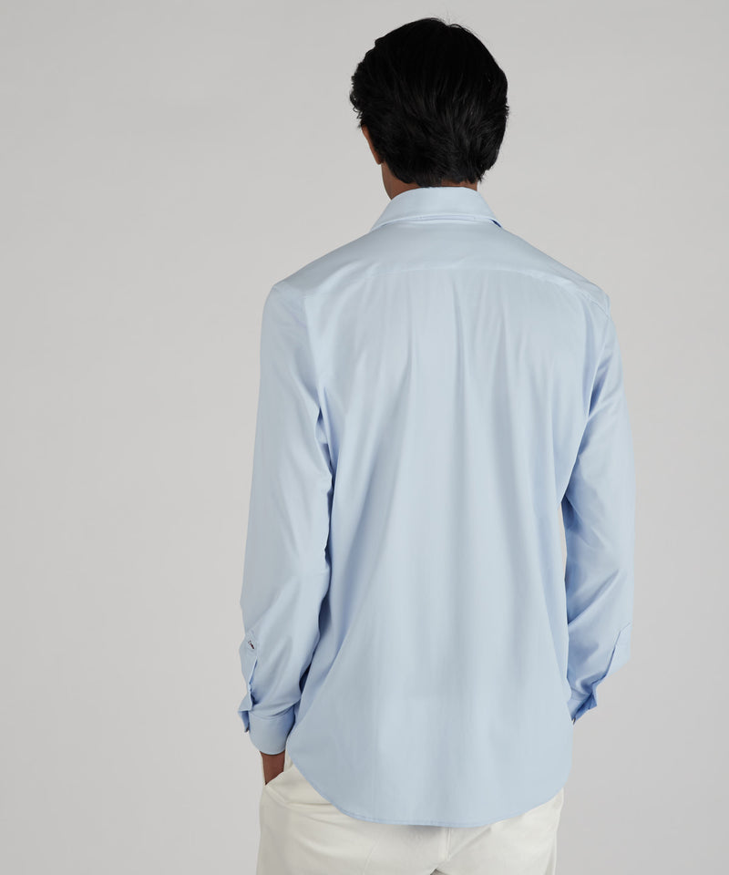 Slowear Camicia slim fit wash & wear in jersey tecnico Fino Al -60%