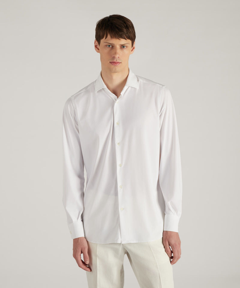 Slowear Camicia slim fit wash & wear in jersey tecnico Shopping Online