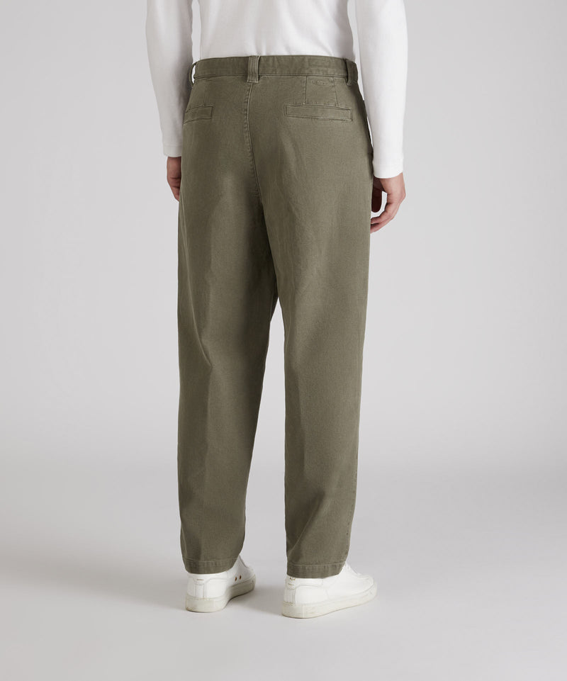 Slowear Pantalone carrot fit in cotone canvas Vendita Calda