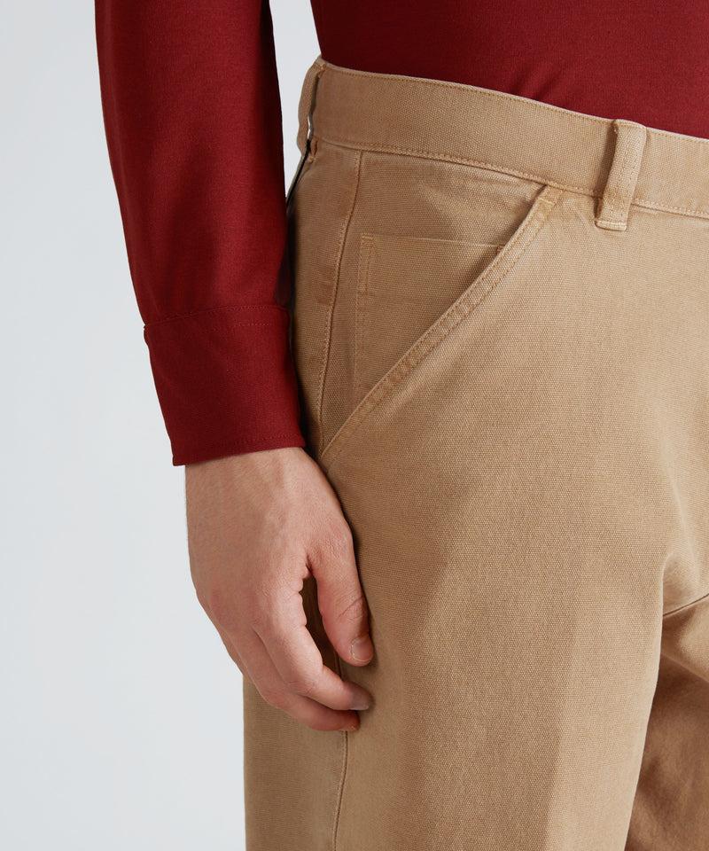 Slowear Pantalone carrot fit in cotone canvas Vendita Economica