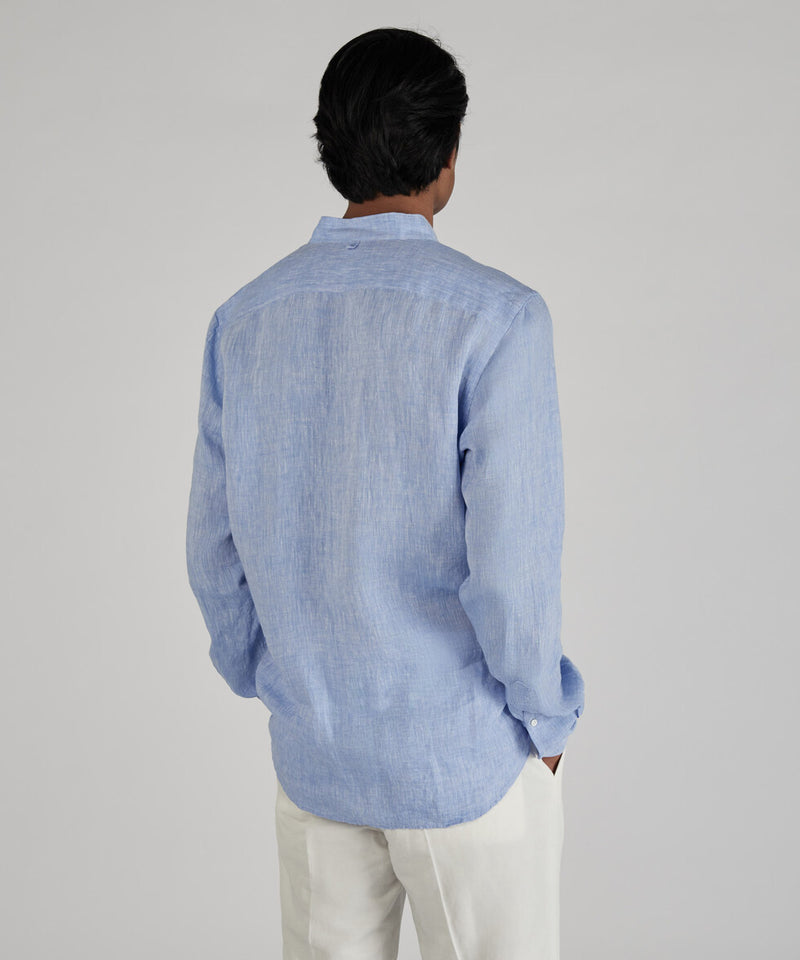 Slowear Camicia regular fit in lino Saldi Di Fabbrica