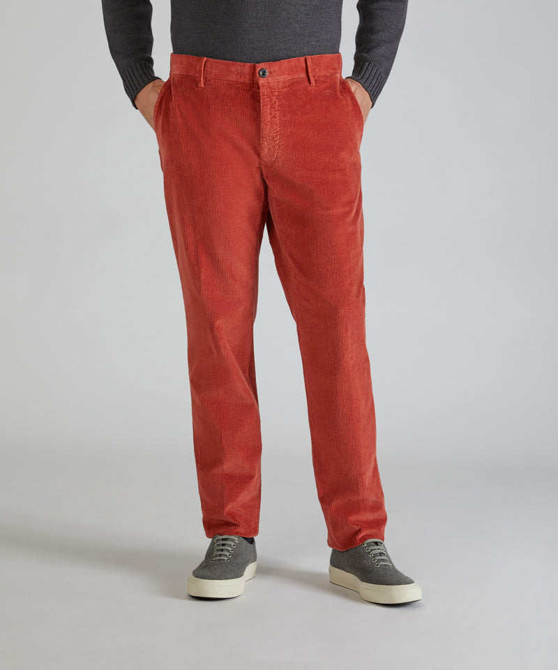 Slowear Pantalone slim fit in velluto Moda