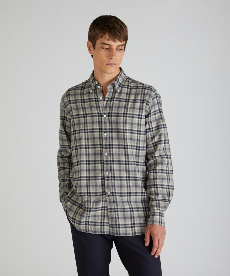 Slowear Camicia casual fit in flanella Vendita Calda