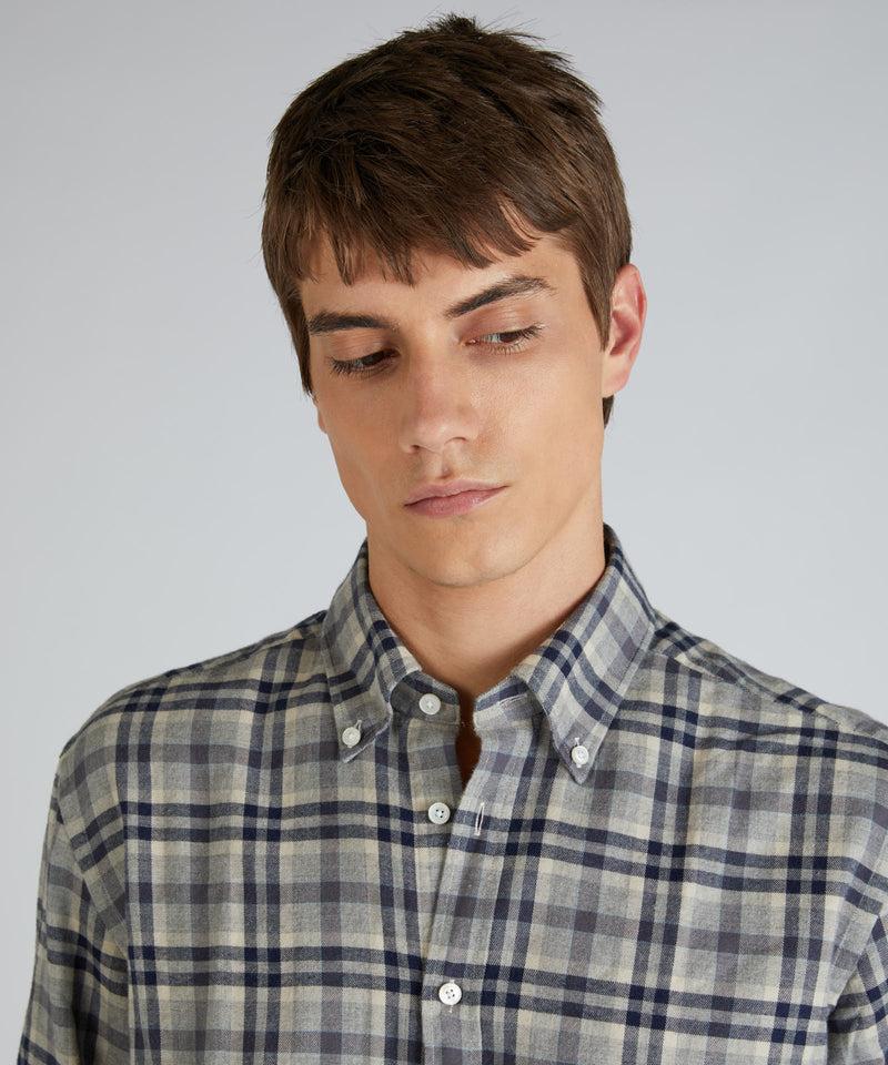 Slowear Camicia casual fit in flanella Vendita Calda