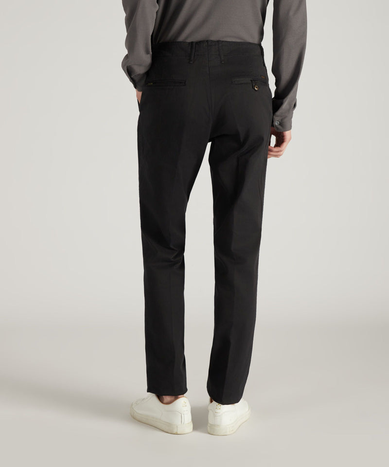 Slowear Pantalone slim fit in gabardina stretch certificata Saldi Di Fabbrica