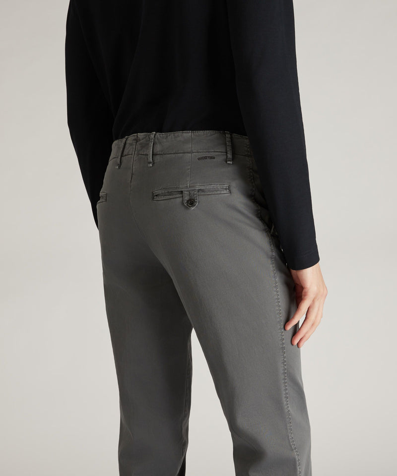 Slowear Pantalone slim fit in gabardina stretch certificata Negozio