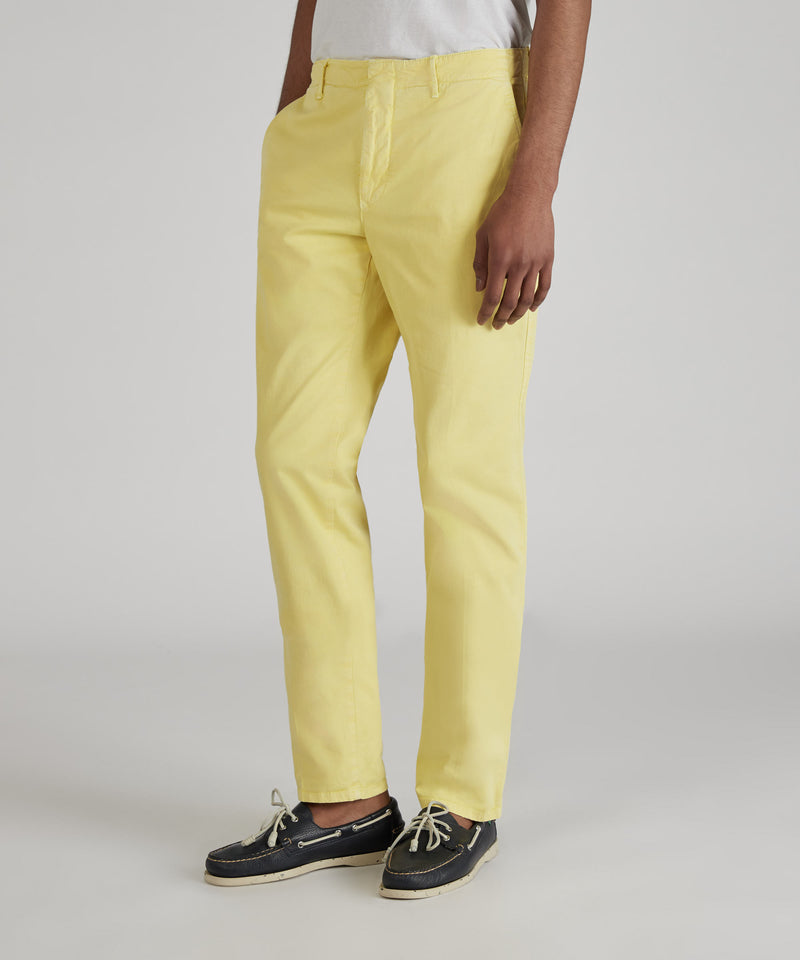 Slowear Pantalone slim fit in gabardina stretch certificata In Saldo