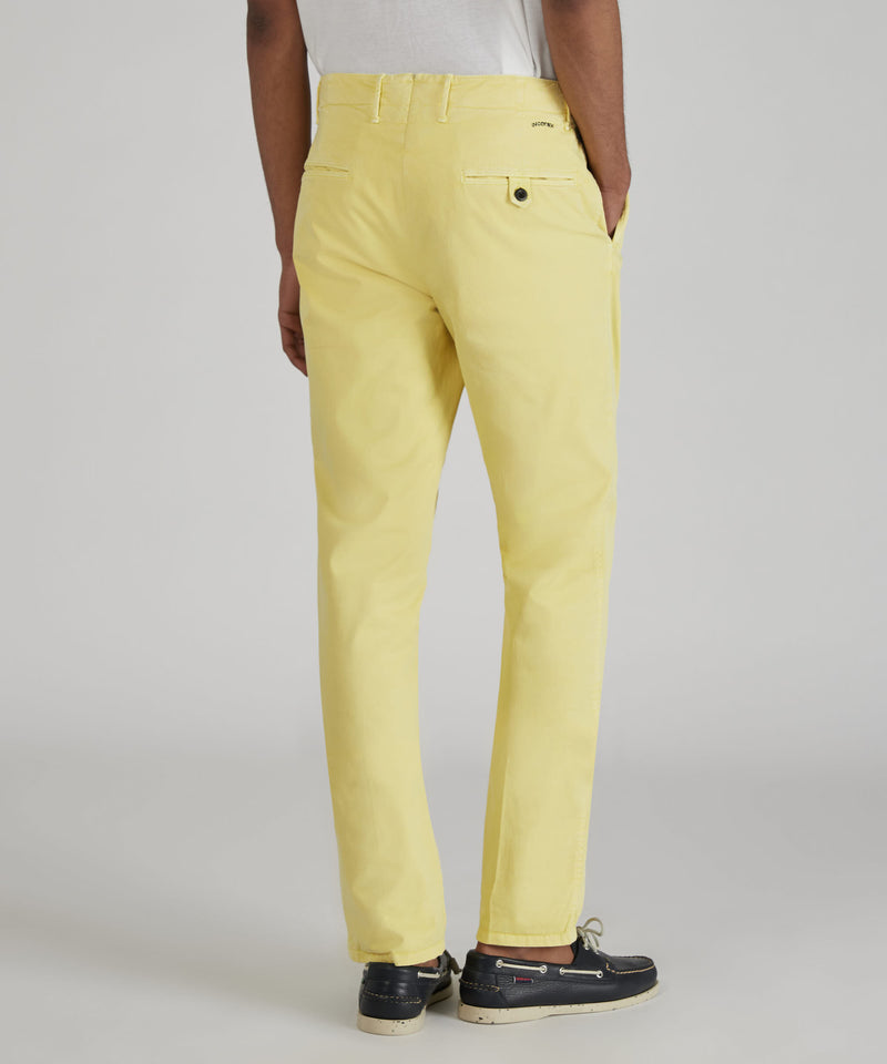 Slowear Pantalone slim fit in gabardina stretch certificata In Saldo