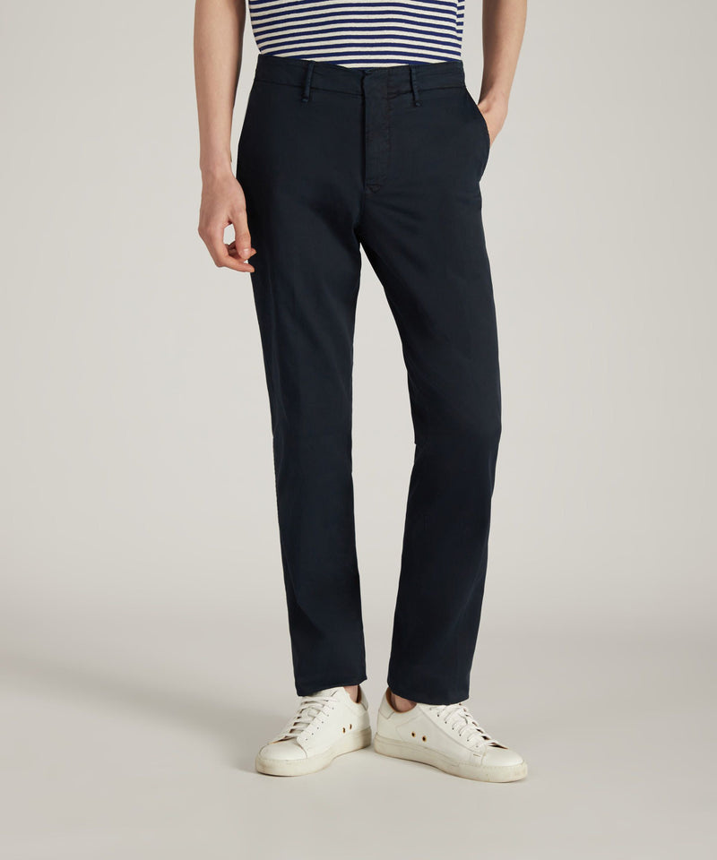 Slowear Pantalone slim fit in gabardina stretch certificata Moda