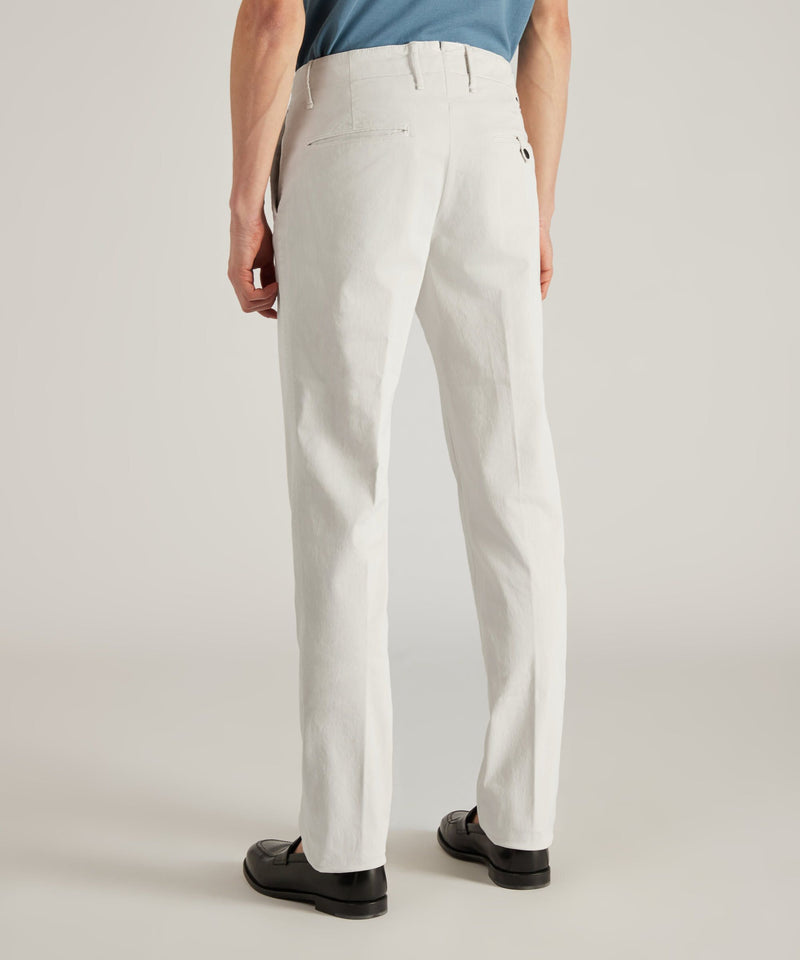 Slowear Pantalone slim fit in gabardina stretch certificata Italy