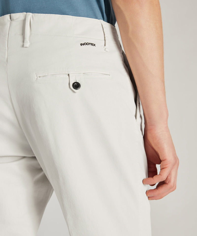 Slowear Pantalone slim fit in gabardina stretch certificata Italy