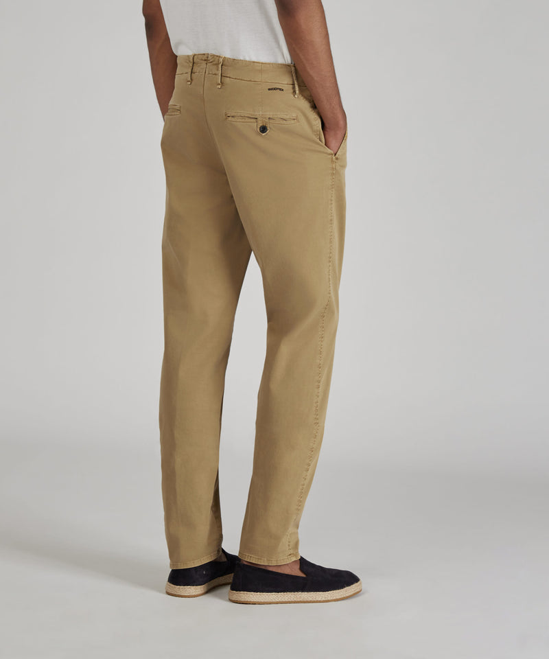 Slowear Pantalone slim fit in gabardina stretch certificata Italia
