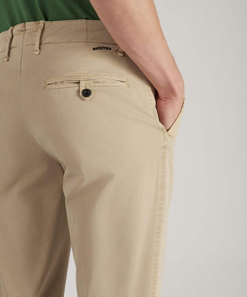 Slowear Pantalone slim fit in gabardina stretch certificata 2025