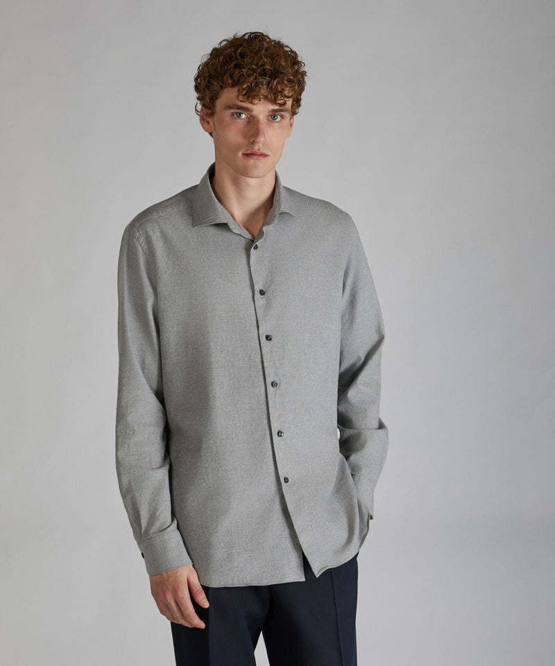 Slowear Camicia regular fit in flanella In Linea