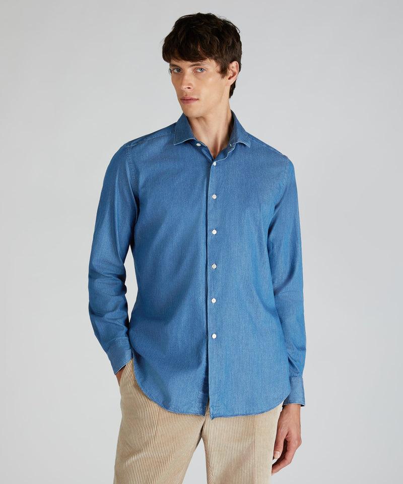 Slowear Camicia regular fit in denim Vendita