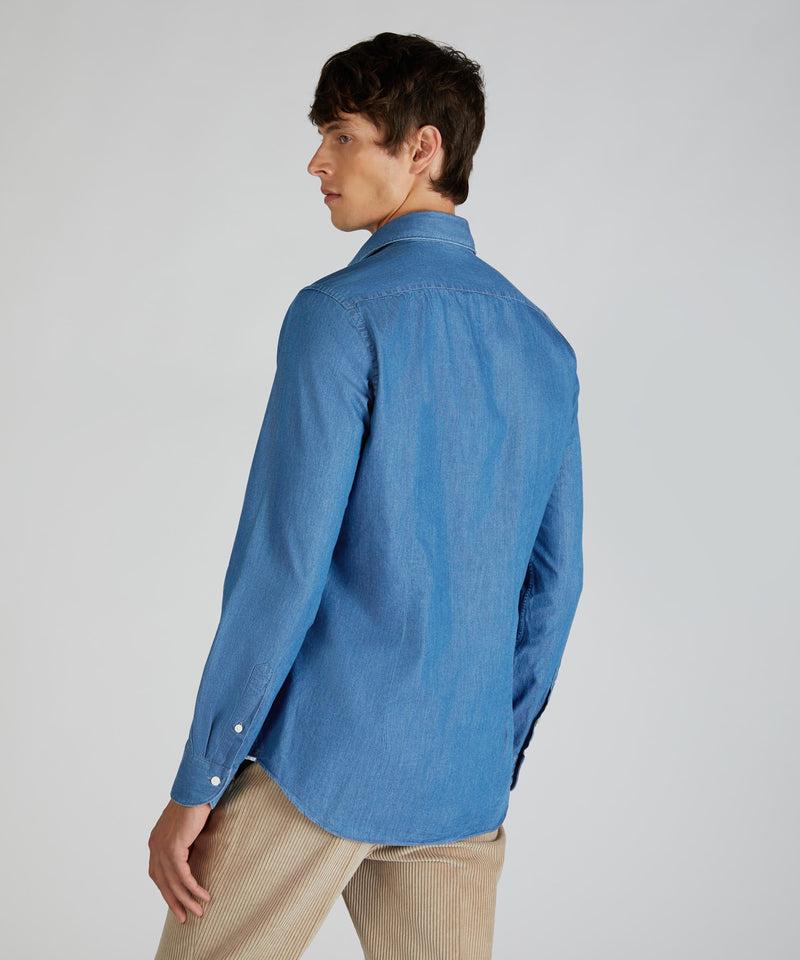 Slowear Camicia regular fit in denim Vendita